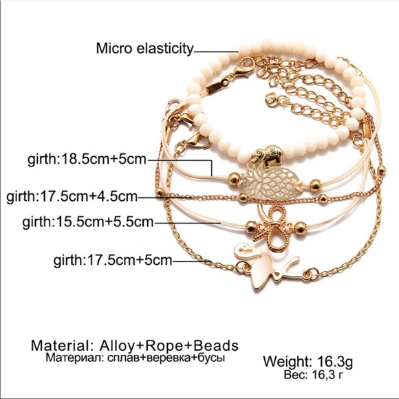 FLAMINGO ♡ 5 Bracelets GIFT SET - Picture 3 of 8